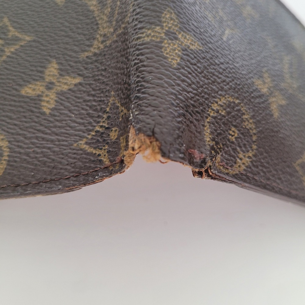 Louis Vuitton Monogram Bifold Wallet Brown Canvas Vintage M61665 - Picture 6 of 14